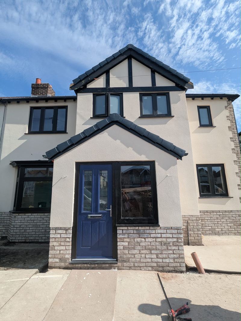 New build extension finished in silicone render